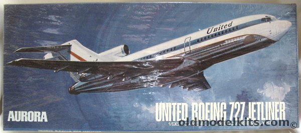 Aurora 1/96 Boeing 727 United Jetliner, 353-250 plastic model kit